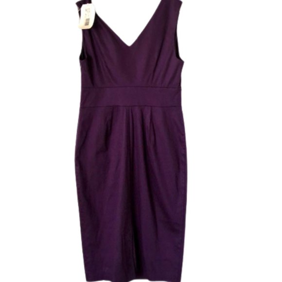 Boden Purple Plum Smart Shift WH251 Sleeveless Cotton - 6L - Picture 4 of 10